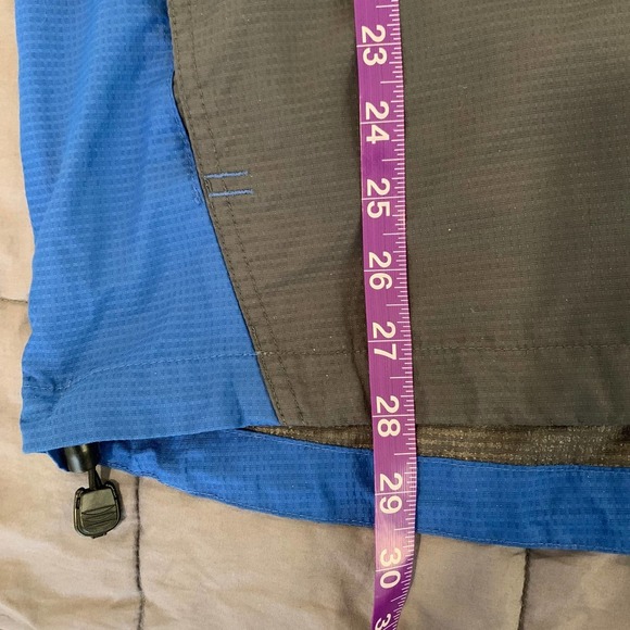 COLUMBIA Vintage Blue Gray Packable Full Zip‎ Windbreaker Jacket Large Mens VTG - Picture 14 of 14